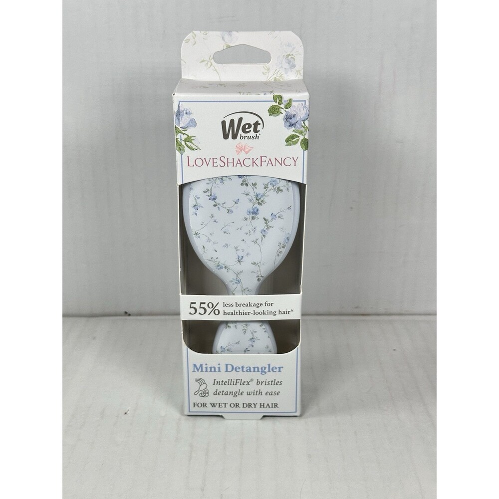 Goody Wet Brush x Love Shack Fancy MINI Detangler Hair Brush - English Ivy Blue